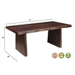 Pemberly Row Live Edge Solid Wood 74