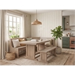 Pemberly Row Reversible Wood Breakfast Nook Dining Set in Hazelnut