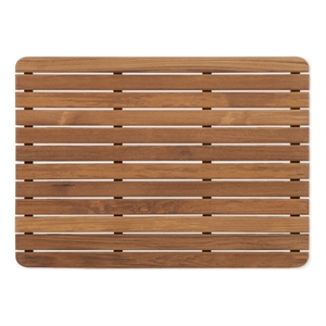 Pemberly Row Finished Teak Shower Mat with Rounded Corners - 25&quotL x 18&quotD