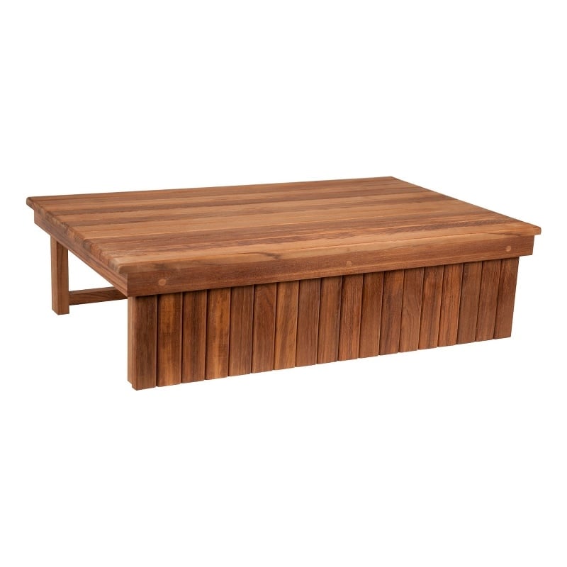 Pemberly Row Elevated Teak Wood Shower Mat Step - 28