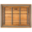 Pemberly Row Teak Wood Bath Mat with Wide Frame - 30