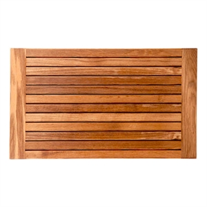 Pemberly Row Bath/Shower Mat with Framed Edges in Teak Wood - 30&quotL x 18&quotD