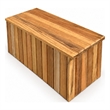 Pemberly Row Portable Single Step/Stool in Teak Wood with 300 lbs Capacity