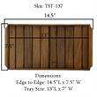 Pemberly Row Handcrafted Teak Wood Serving Tray for Indoor or Outdoor Use