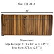 Pemberly Row Handcrafted Teak Wood Serving Tray for Indoor or Outdoor Use