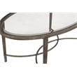 Beaumont Lane Glass Top Coffee Table in Antique Silver Gray