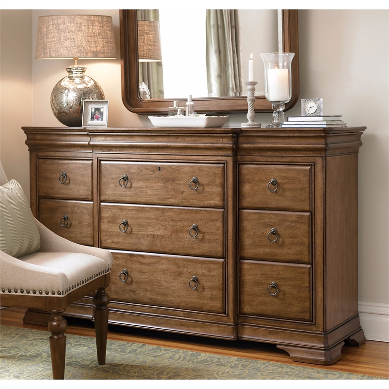 Beaumont Lane 12 Drawer Dresser in Cognac