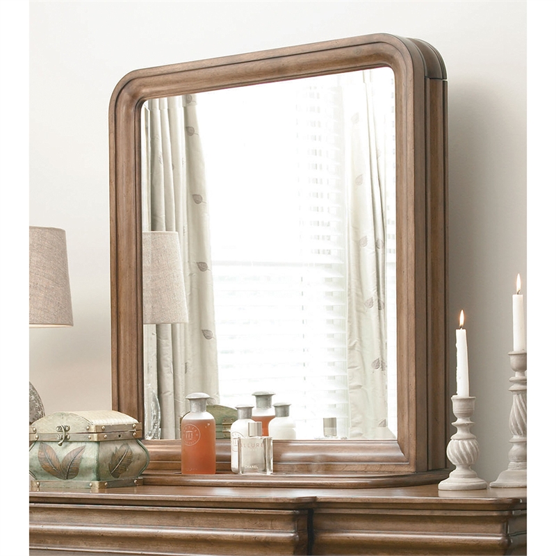 Beaumont Lane Vertical Storage Mirror in Cognac