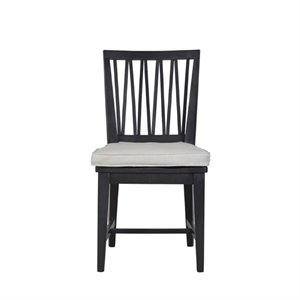 Beaumont Lane Side Chair in Black Denim