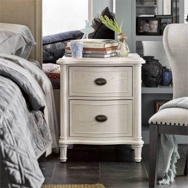 Beaumont Lane 2 Drawer Nightstand In Cotton Bl 1469218