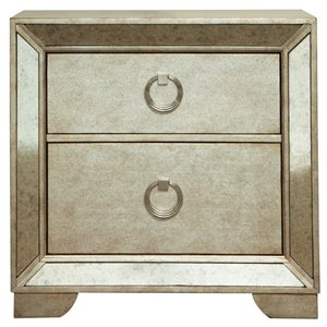 beaumont lane 2 drawer nightstand in gold
