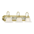 Beaumont Lane 3 Light Bath Light in Polished Brass and Chrome