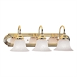 Beaumont Lane 3 Light Bath Light in Polished Brass and Chrome