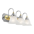 Beaumont Lane 3 Light Bath Light in Chrome and Polished Brass