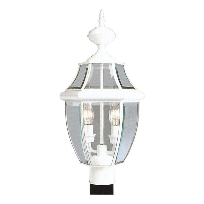 Beaumont Lane 2 Light Outdoor Post Head in White