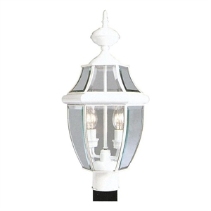 Beaumont Lane 2 Light Outdoor Post Head in White