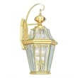 Beaumont Lane 2 Light Outdoor Wall Lantern in Polished Brass