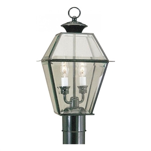 Beaumont Lane 2 Light Outdoor Post Head in Black