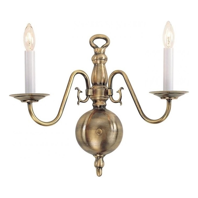 Beaumont Lane 2 Light Wall Sconce in Antique Brass