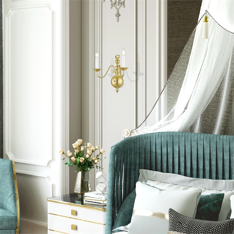 Beaumont Lane 2 Light Wall Sconce in Polished Brass