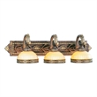 Beaumont Lane 3 Light Bath Light in Palacial Bronze and Gilded Accents