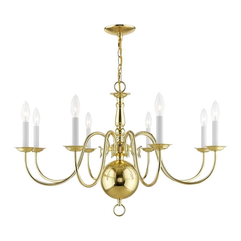 Beaumont Lane 8 Light Chandelier in Polished Brass
