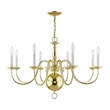 Beaumont Lane 8 Light Chandelier in Polished Brass