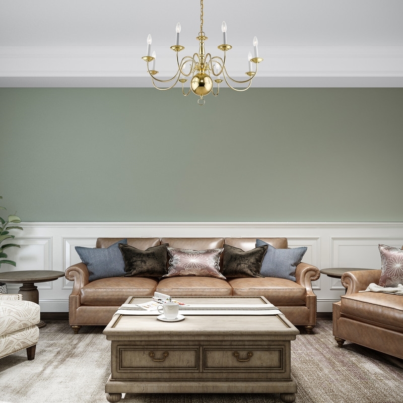 Beaumont Lane 8 Light Chandelier in Polished Brass