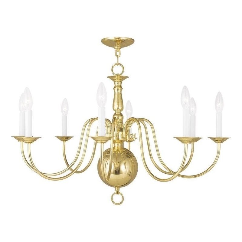 Beaumont Lane 8 Light Chandelier in Polished Brass