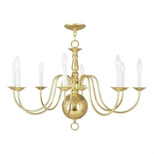 Beaumont Lane 8 Light Chandelier in Polished Brass