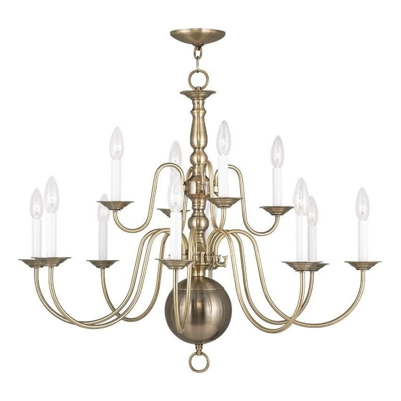 Beaumont Lane 12 Light Chandelier in Antique Brass