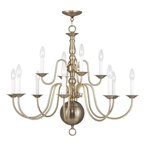 Beaumont Lane 12 Light Chandelier in Antique Brass