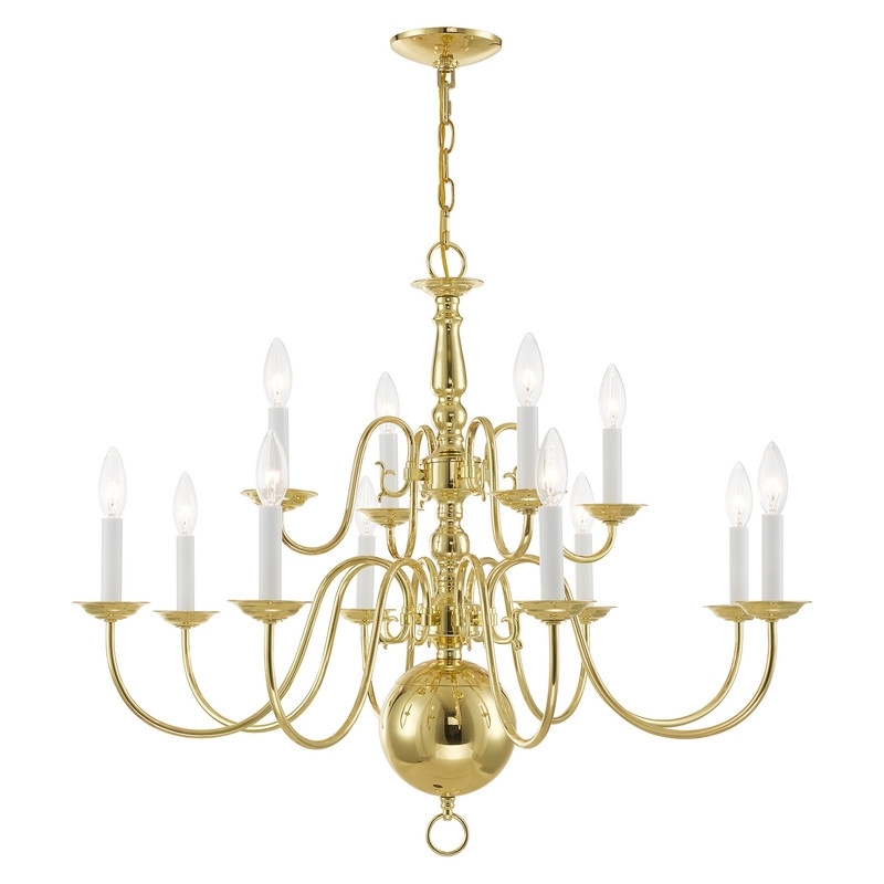 Beaumont Lane 12 Light Chandelier in Polished Brass