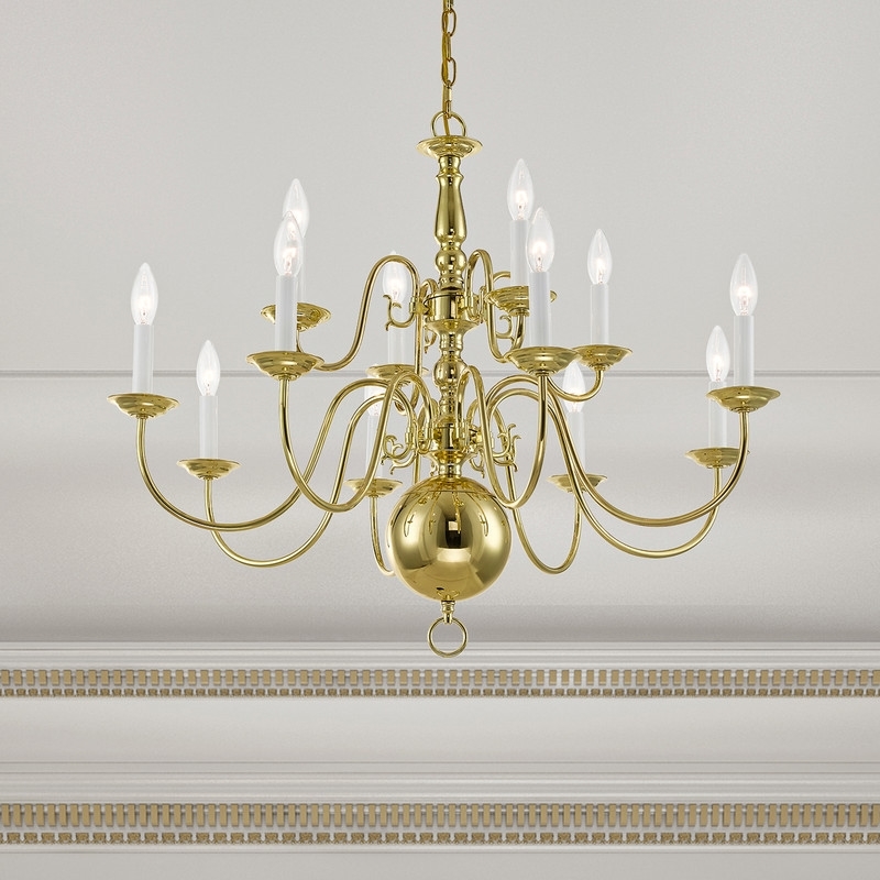 Beaumont Lane 12 Light Chandelier in Polished Brass