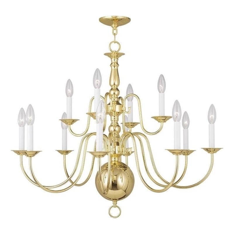 Beaumont Lane 12 Light Chandelier in Polished Brass