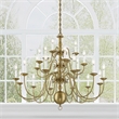 Beaumont Lane 22 Light Chandelier in Antique Brass