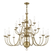 Beaumont Lane 22 Light Chandelier in Antique Brass