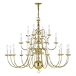 Beaumont Lane 22 Light Chandelier in Polished Brass