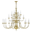 Beaumont Lane 22 Light Chandelier in Polished Brass