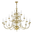 Beaumont Lane 22 Light Chandelier in Polished Brass