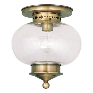 Beaumont Lane Ceiling Mount in Antique Brass