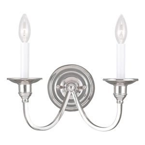 Beaumont Lane 2 Light Wall Sconce in Polished Nickel