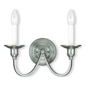 Beaumont Lane 2 Light Wall Sconce in Brushed Nickel
