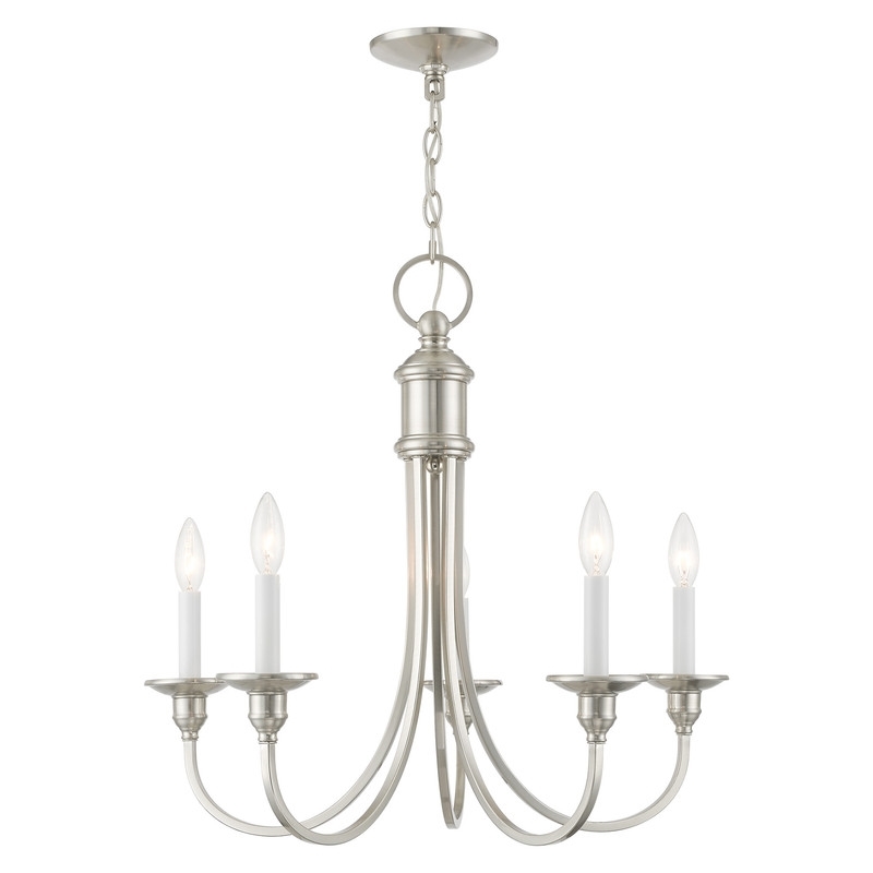 Beaumont Lane 5 Light Chandelier in Brushed Nickel
