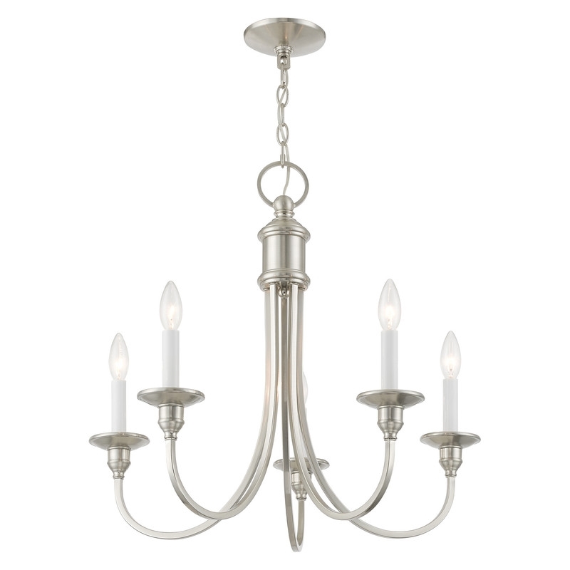 Beaumont Lane 5 Light Chandelier in Brushed Nickel