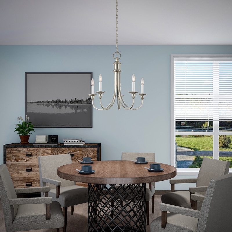 Beaumont Lane 5 Light Chandelier in Brushed Nickel