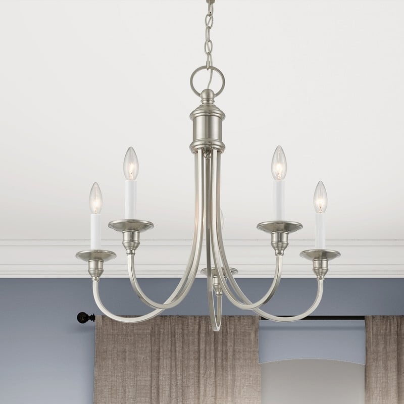 Beaumont Lane 5 Light Chandelier in Brushed Nickel