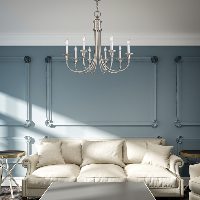 Beaumont Lane 8 Light Chandelier in Brushed Nickel