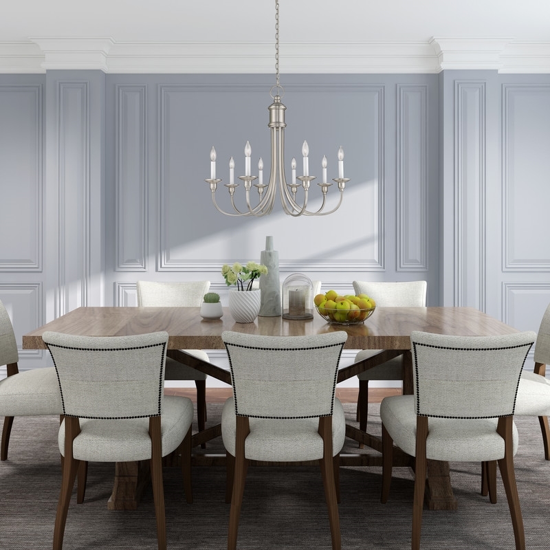 Beaumont Lane 8 Light Chandelier in Brushed Nickel