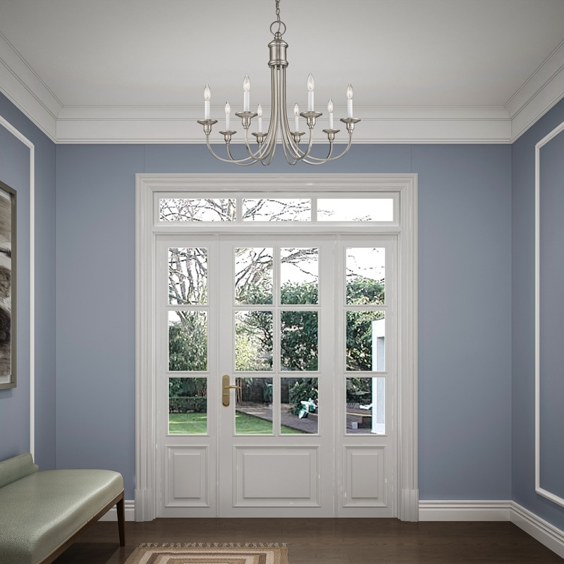 Beaumont Lane 8 Light Chandelier in Brushed Nickel